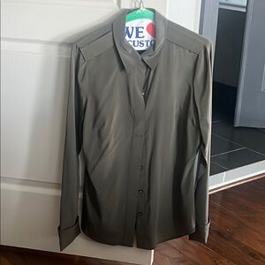 Olive Green Wimen’s Long-Sleeved Dress Shirt